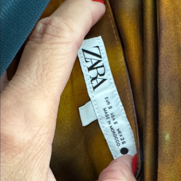 Zara One-Shoulder Dress in Gold and Purple - Picture 2 of 4